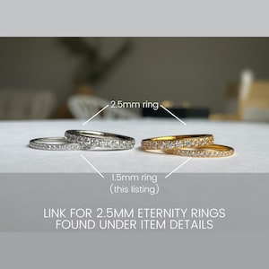 Half Eternity Ring, Stackable Eternity Band, Pave Ring, Gold Ring for Women, Travel Wedding Rings, Dainty Pave Ring, Cubic Zirconia Rings bild 10