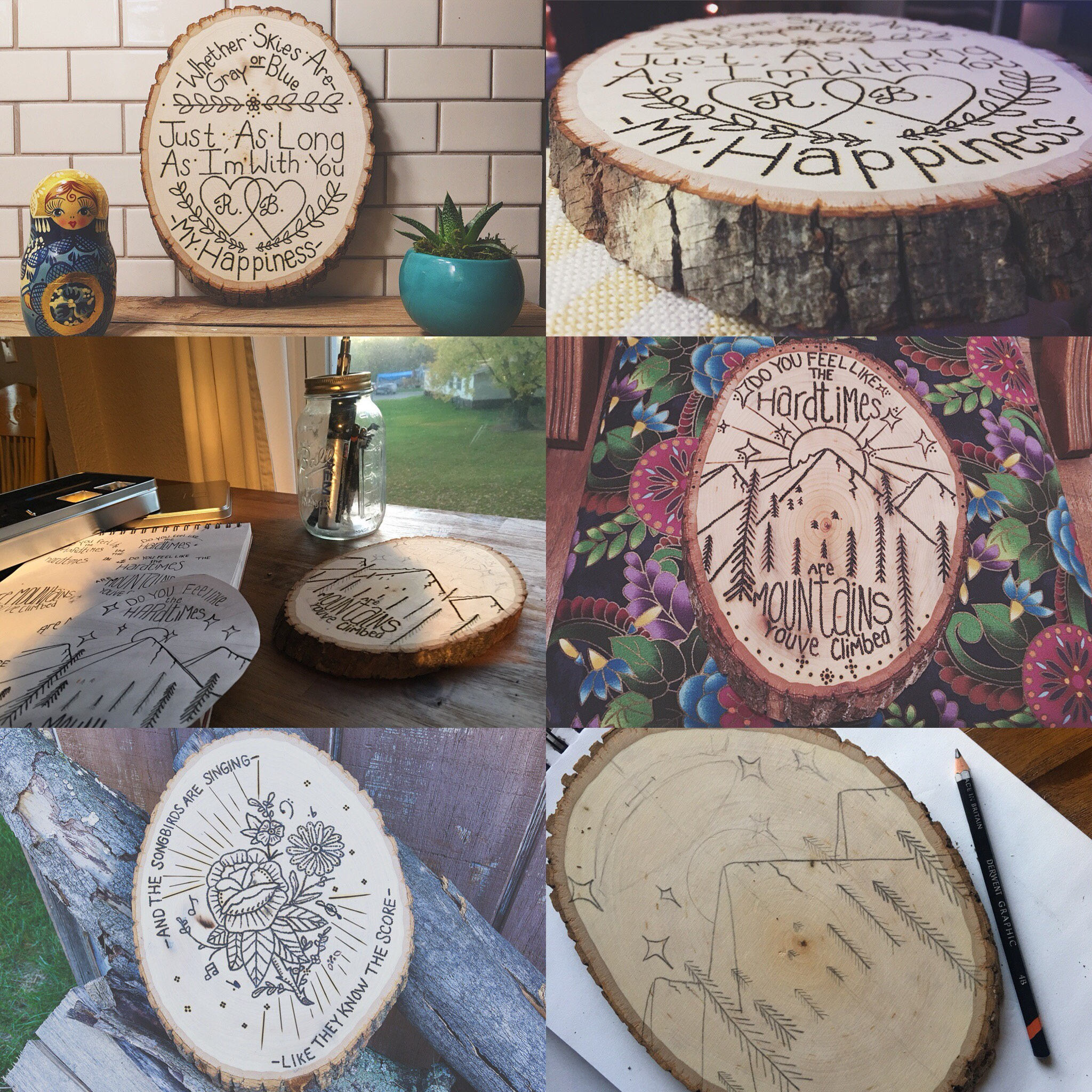 Custom wood burning Etsy