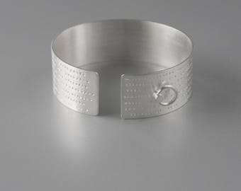 silver bracelet - gift for her - wedding gift - engraved bracelet -handmade jewelry - minimalist jewelry - unique jewelry