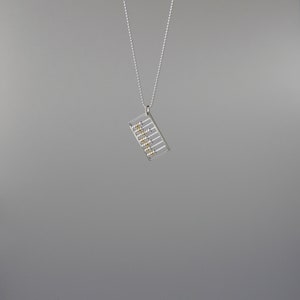 silver pendant abacus - silver necklace - minimalist jewelry - delicate necklace - silver pendant - handmade jewelry - geometric jewlery