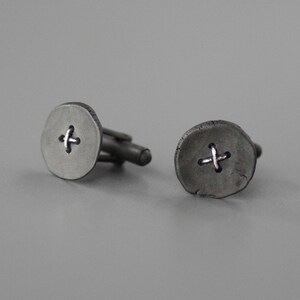 boutons de manchette - boutons de manchette en argent - cadeau pour hommes - boutons de manchette de mariage - cadeau d&#39;anniversaire - bijoux faits à la main - bijoux minimalistes - bijoux uniques