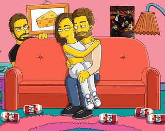 Turn Your Friends Into Yellow Cartoon Characters Get Custom Etsy