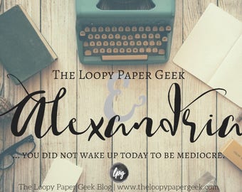Alexandria Handwritten Font - True Type Font - INSTANT DOWNLOAD - Surprise FREEBIE Included