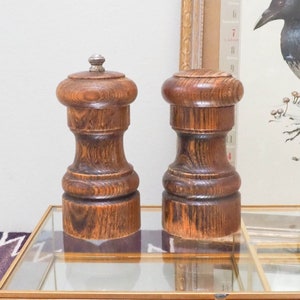 Conjunto de moedor de sal e pimenta vintage japonês de madeira - Linha Gourmet IDT