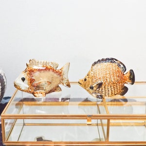 Vtg Ceramic Fish Shakers - Mismatched Fish Figurine - Beach House Table Decor - Beach House AirBNB - Salt and Pepper Shakers - Nautical