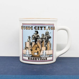 Nashville Souvenir Mug - Music City, USA Mug - Made in Japan - Nashville Mug - Vintage Tennessee - Musician Gift - Music Lover Gift