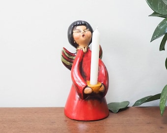 ヴィンテージ セラミック エンジェル キャンドルホルダー - 歌う聖歌隊