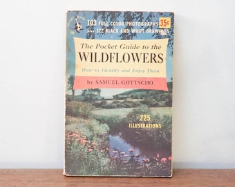 The Pocket Guide to the Wildflowers - Samuel Gottscho - 1951 - Vtg Cabin Wildflower Book - Outdoors Gift - Pocketbook - Wildflower Guide