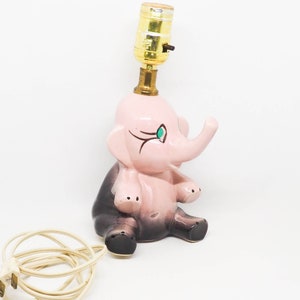 Rosa Elefant Lampe - Baby Elefant Tisch Licht - Kein Schatten - Neues Baby Geschenk - Vintage Kinderzimmer Dekor - Babypartygeschenk