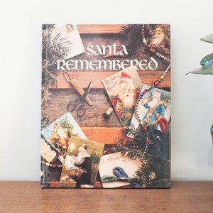 Vtg Santa Remembered Cross Stitch Patterns Book - Leisure Arts - Vintage Christmas Pattern Book - Needle Point Santa Book - 1989