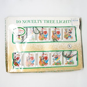 Walt Disney Novelty Light Set - Kurt Adler Lights - Mickey Donald Goofy Lights - 10 Novelty Tree Lights - Walt Disney Company -
