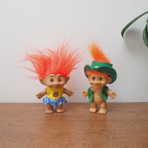 Vtg Troll Doll - YOUR CHOICE - 90s Russ - Ace Novelty Co - Orange Hair Troll - Vintage Original Russ Troll Doll