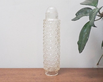 Vtg Clear Glass Torpedo Column Light Cover - Clear Bullet Glass Light Shade - Vintage Home Decor - Art Deco