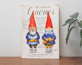 Gnomes - Rien Poortvliet - Wil Huygen - 70s Paperback - Mythical Sketches Notes Text - Vintage Magical Book - Forest Gnome Book