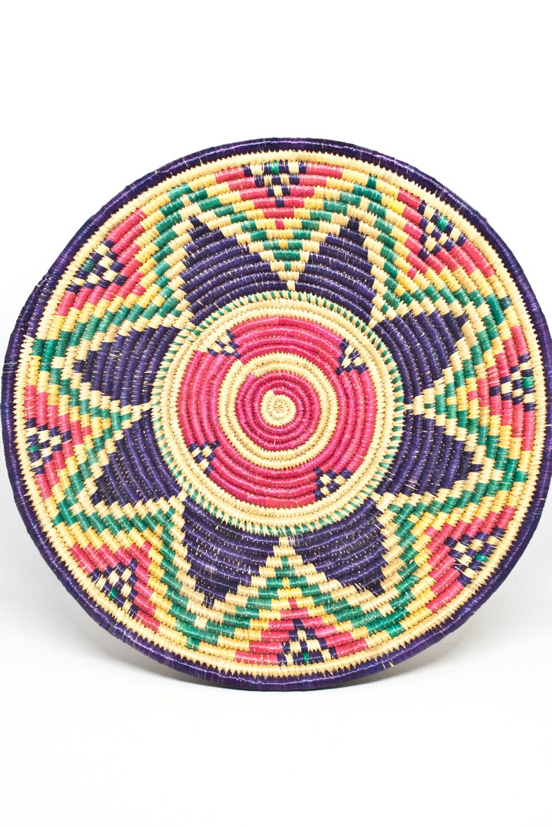 Round Woven Pedestal Basket Wall Basket Decor Woven Bowl Etsy Canada