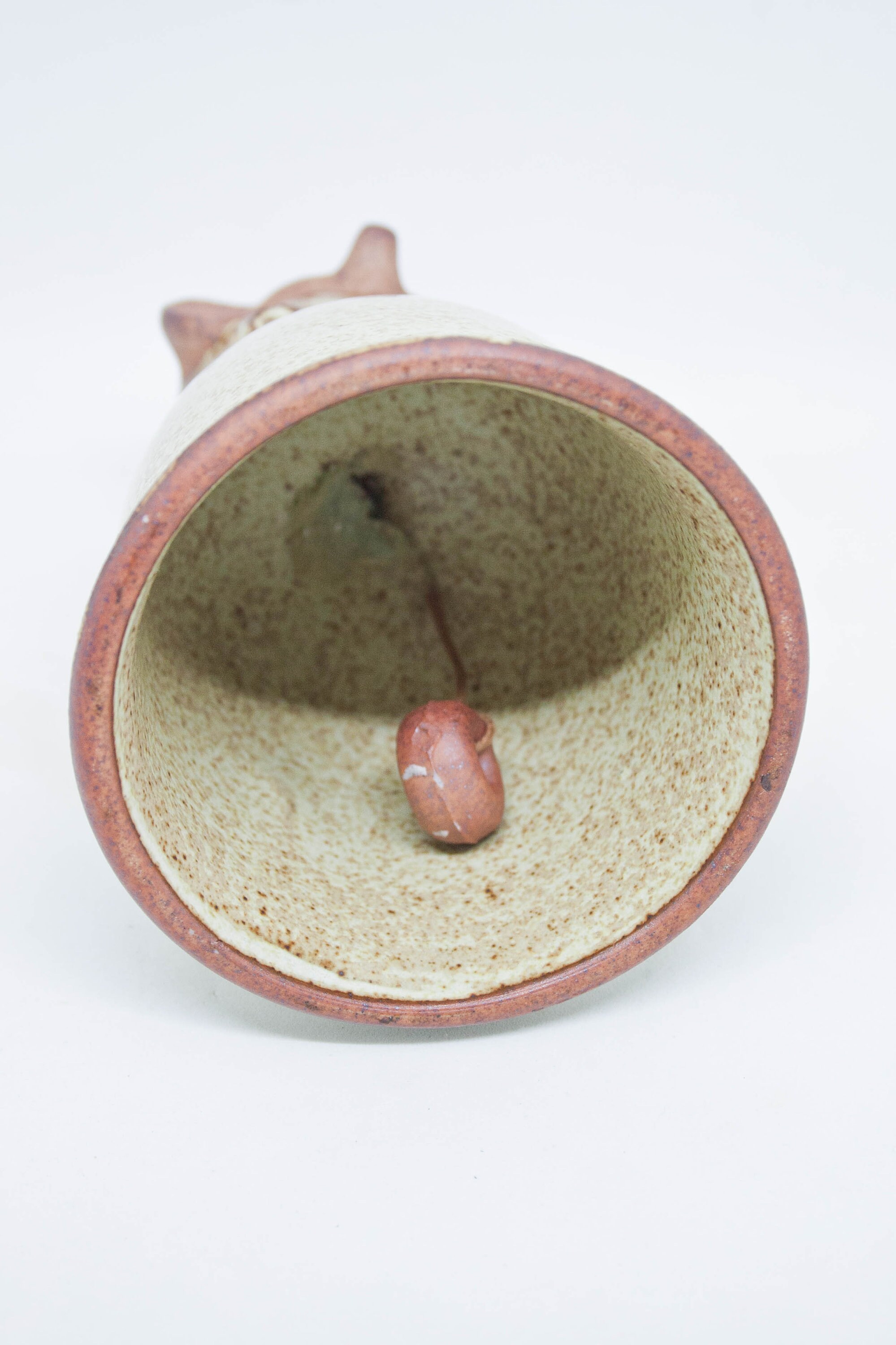 Vintage Giftcraft Japan Stoneware Elephant Bell: 70s Farmhouse