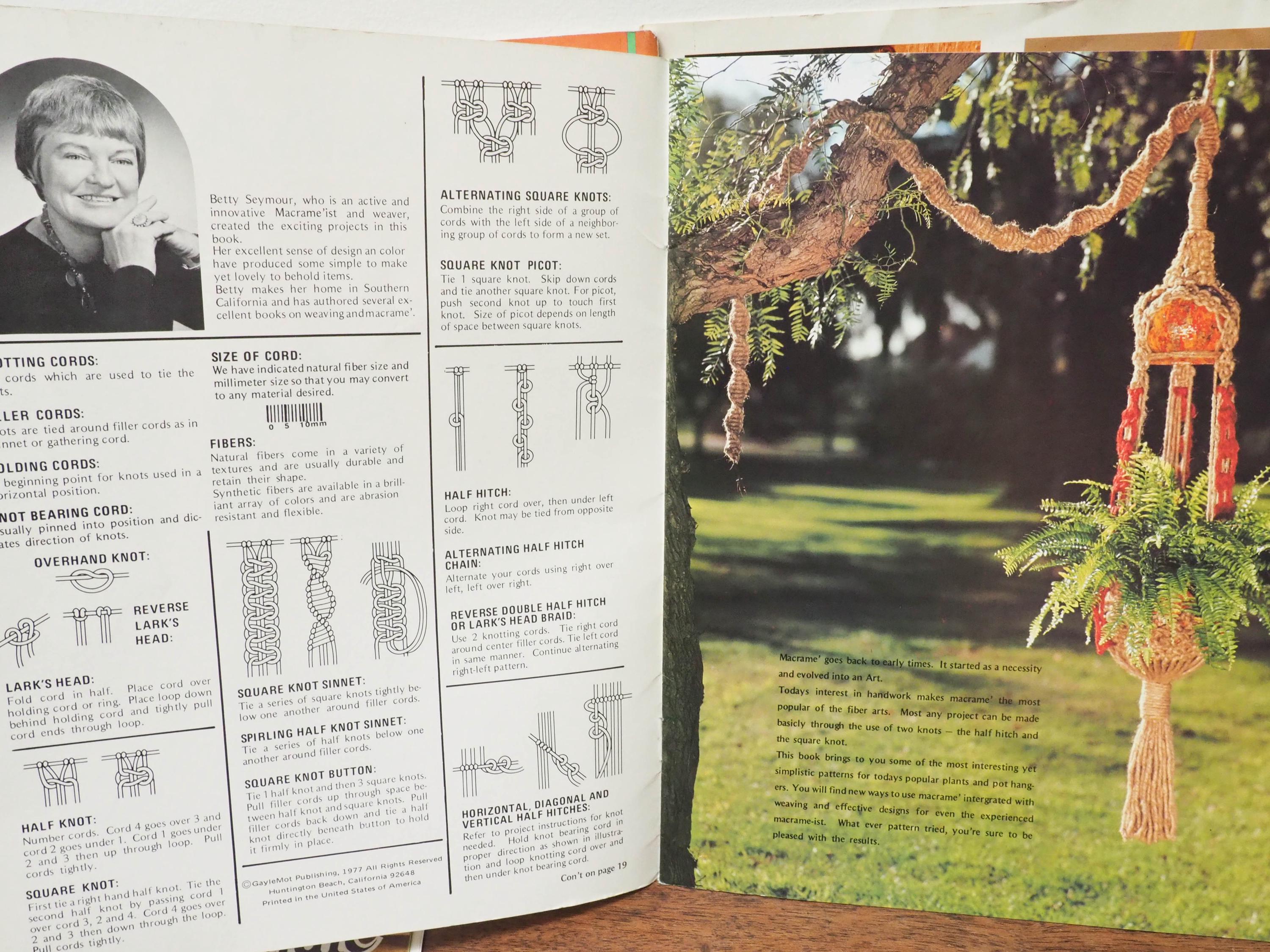 Macrame How to Pattern Books X4 - Techniques and Projects - 70s DIY ...