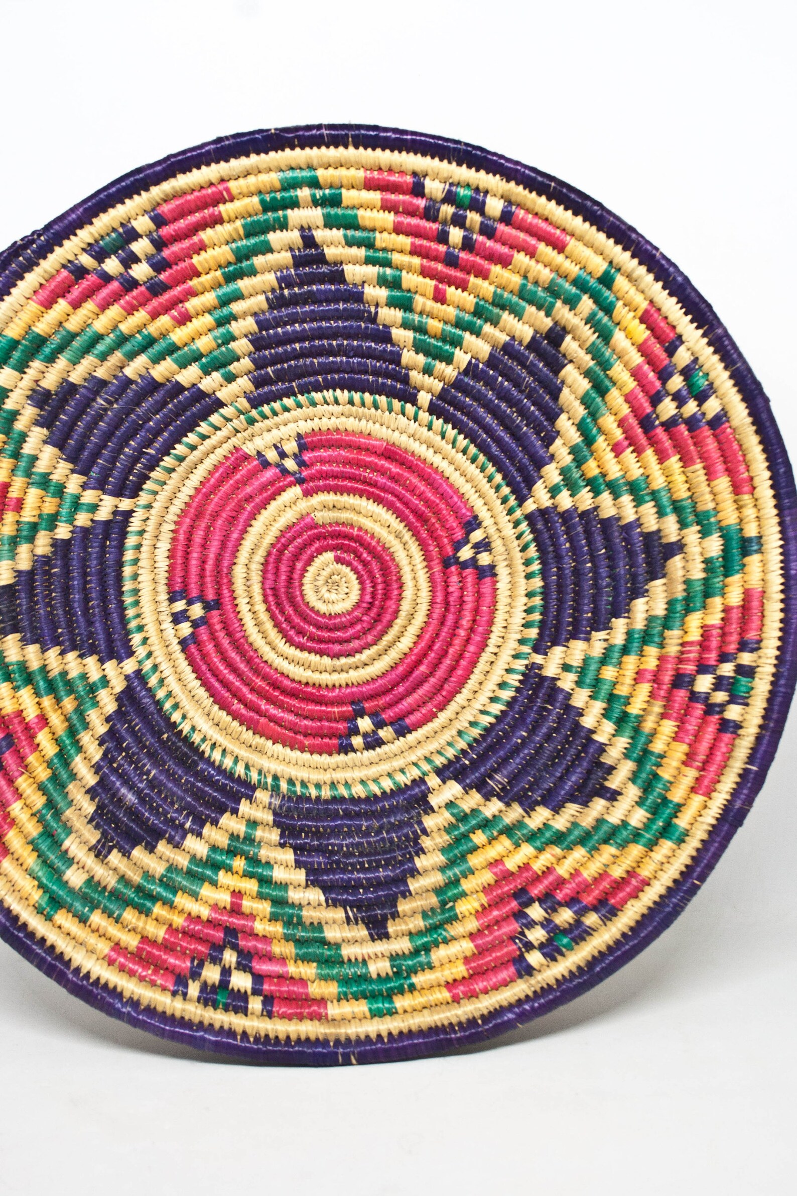 Round Woven Pedestal Basket Wall Basket Decor Woven Bowl Etsy Canada