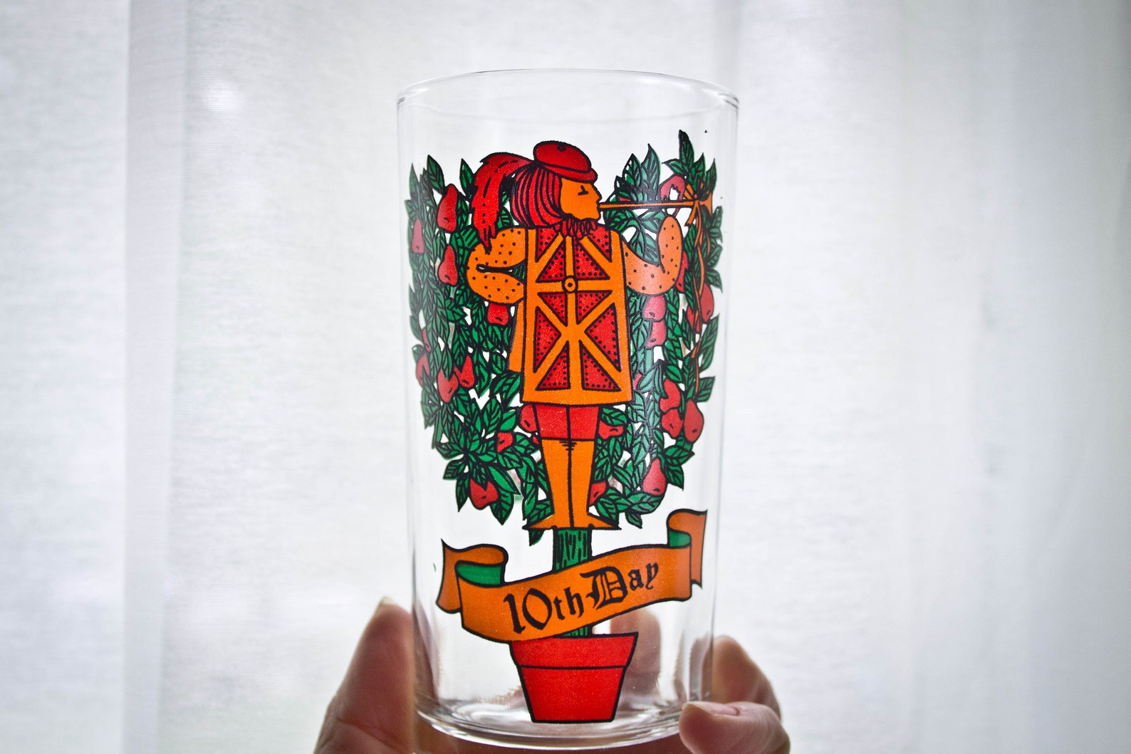 12 Days of Christmas Glass Xmas Glassware 1 6 7 Single Etsy