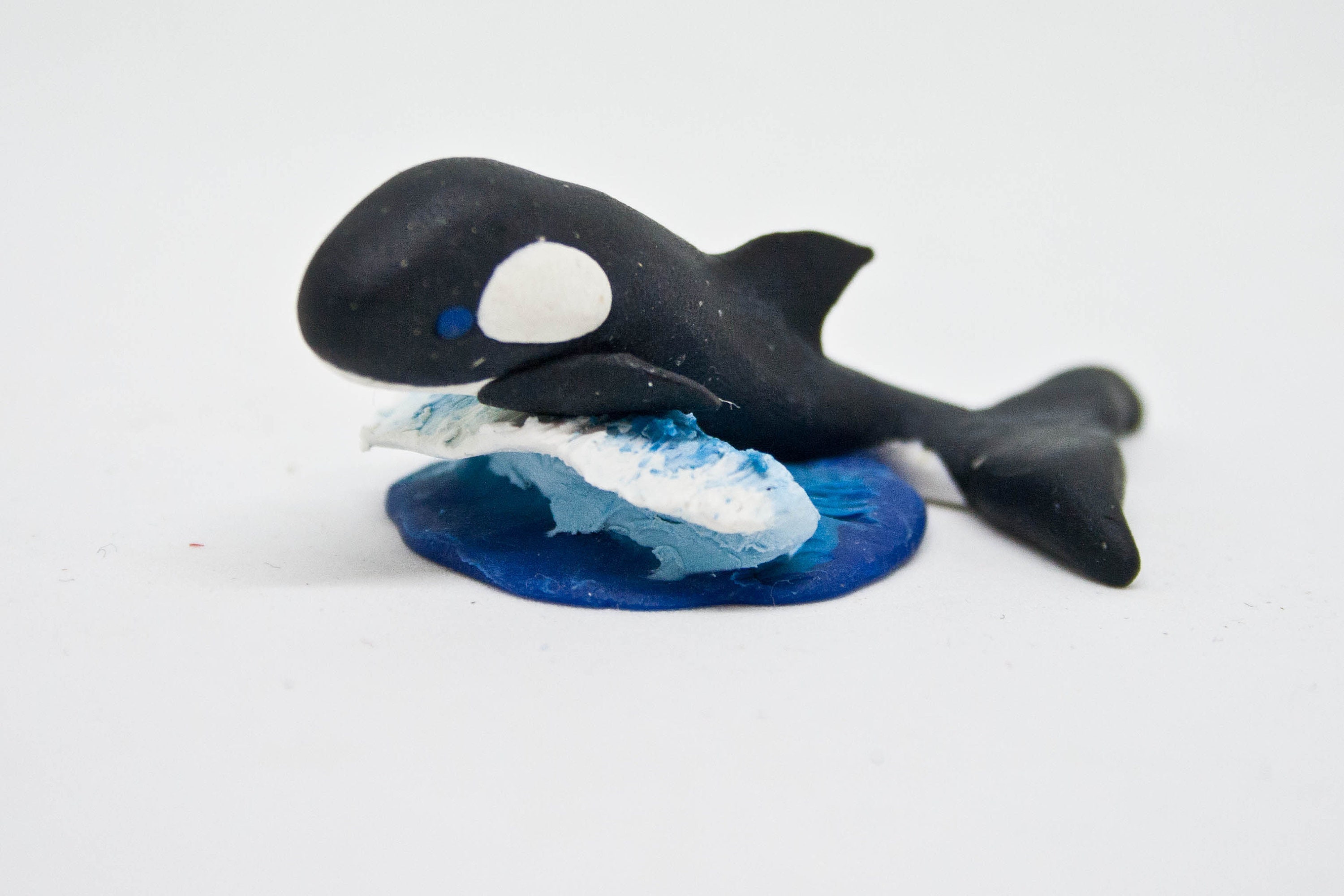 Killer Whale Polymer Clay Figurine Orca Whale 90s FIMO