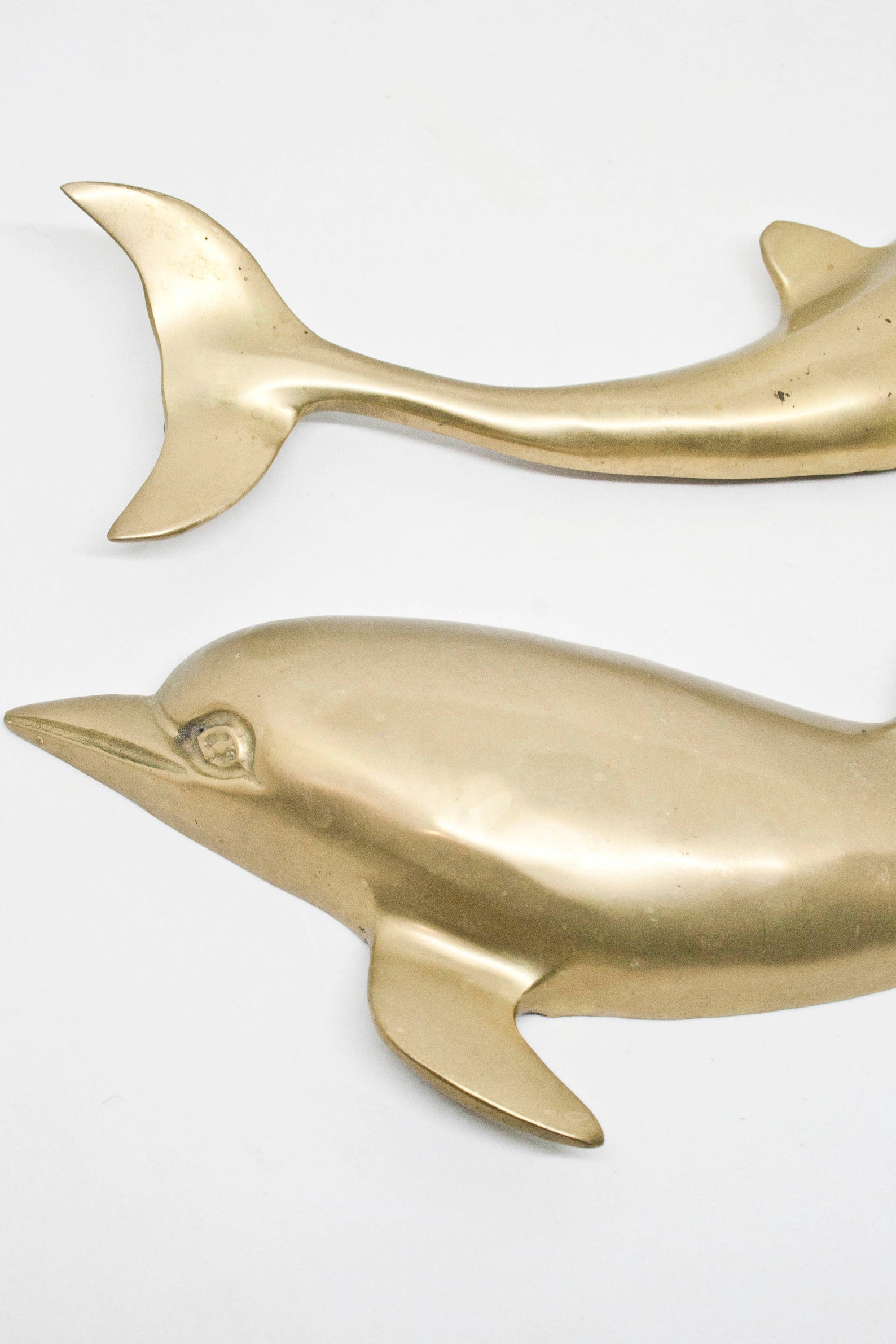 70s Brass Dolphins Wall Hanging Vtg Brass Dolphin Pair Mid Etsy