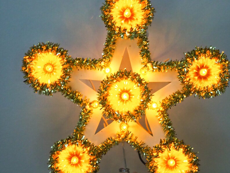 Noma Christmas Tree Top 11 Light Tree Star Used in Box Etsy