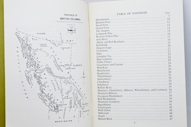 Guide to Common Edible Plants of BC AF Szczawinski GA Etsy