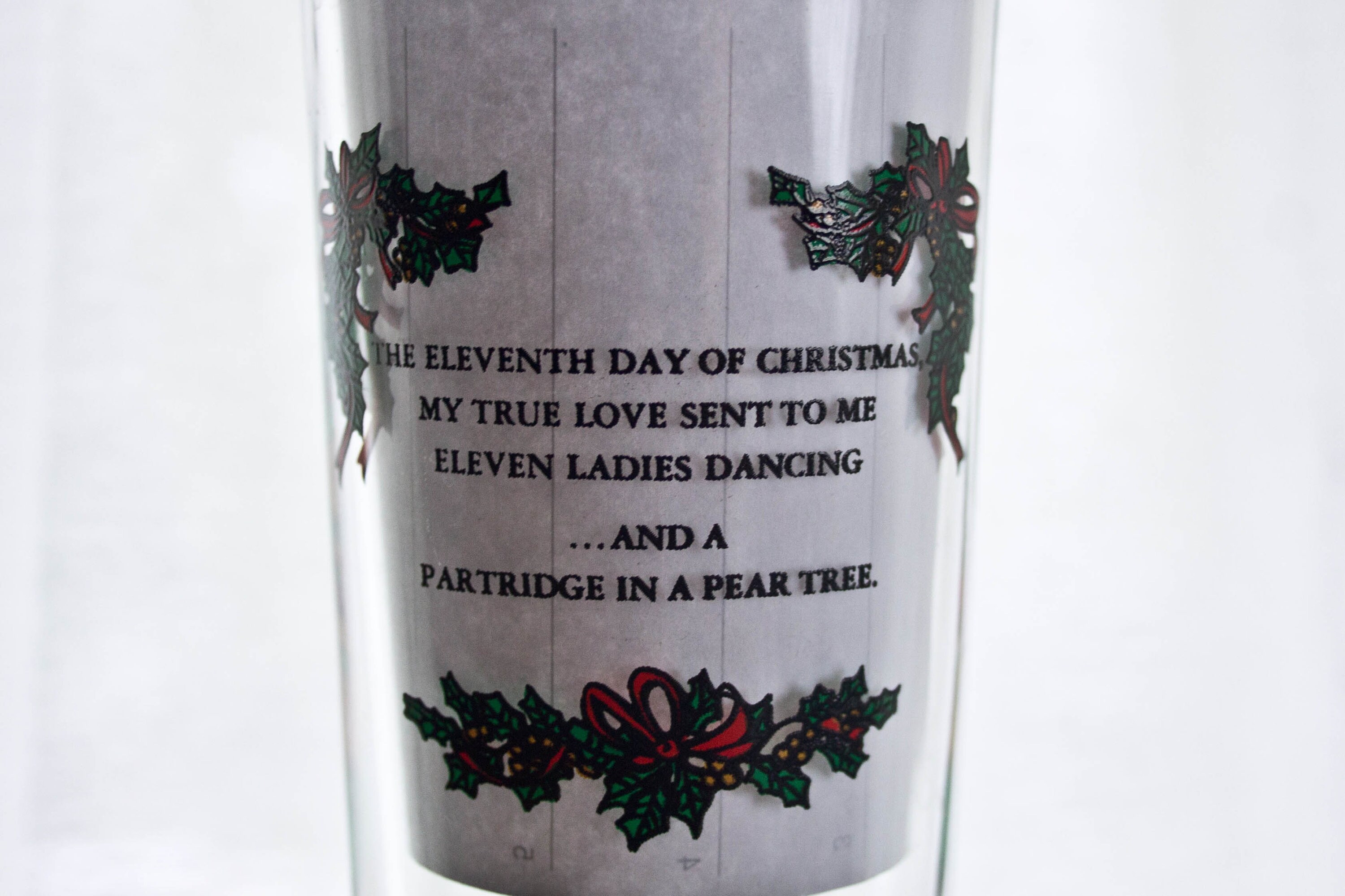 12 Days of Christmas Glass Xmas Glassware 1 6 7 Single Etsy