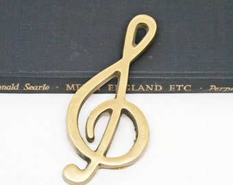 Polished Brass Music Note Finial 3.5 Tall Gold Look Shade Topper Treble Clef Polished Brass Music Note Finial 3.5 Tall Gold Look Shade Topper Treble Clef