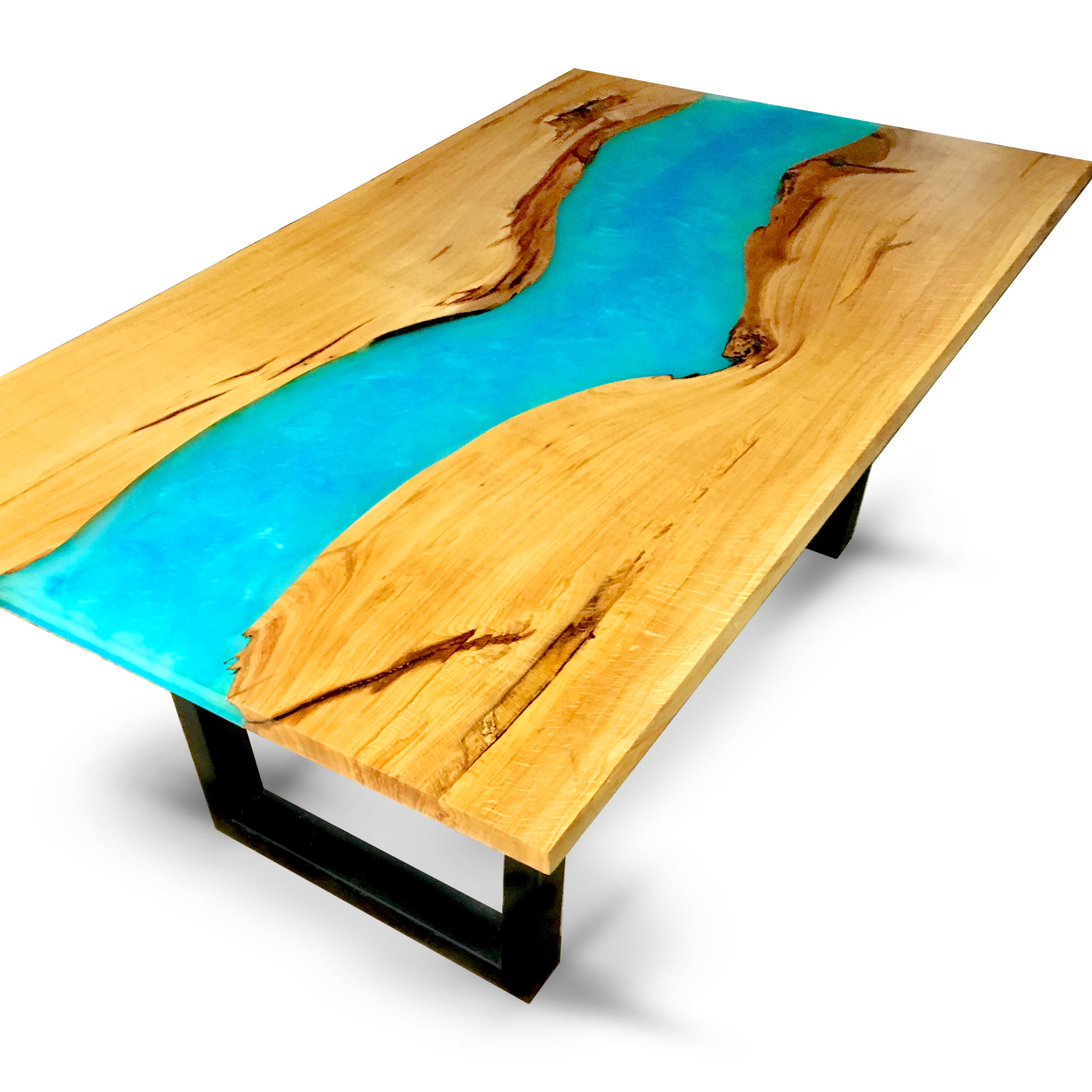 Table with on sale acrylic river