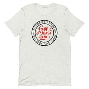 Atlantic Coast Line Railroad tshirt - vintage style tee - North Carolina - South Carolina - Virginia - Florida - Alabama - Georgia