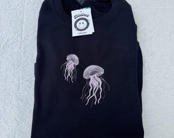 Jellyfish Embroidered Crewneck Sweatshirt
