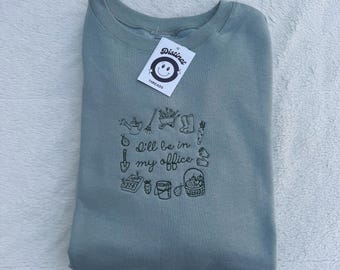 Gardening Lover Embroidered Crewneck Sweatshirt