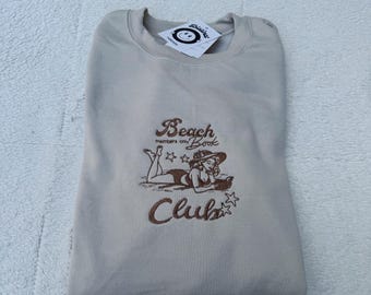 Beach Book Club / Reading Lover Embroidered Crewneck Sweatshirt