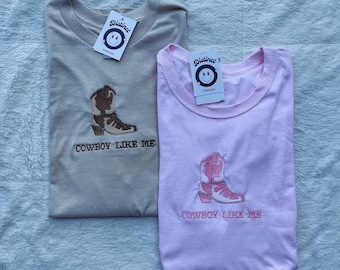 Cowboy Like Me Embroidered T-Shirt