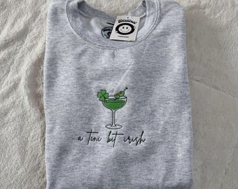 A Tini Bit Irish Embroidered Crewneck Sweatshirt