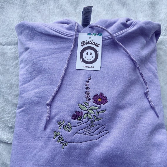 [GRAVER]★SMALL FLOWER BEAR FACE EMBROIDERY SMILE HOODIE Designer fashion, Seoul-fully created | W Concept