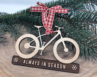 Fat Bike Ornament // Bicycle Ornament // Winter Fat Bike Ornament // Fat Bike // Fat Bike Gift // Cycling Ornament // Snow Biking Gift