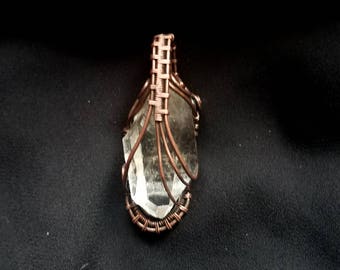 Wire wrapped Quartz Pendant