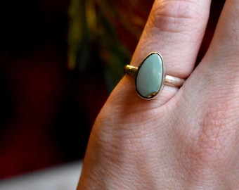 Royston Türkis Ring - Sterling Silber Handgefertigter Ring - Größe 5 Southwestern Boho Schmuck