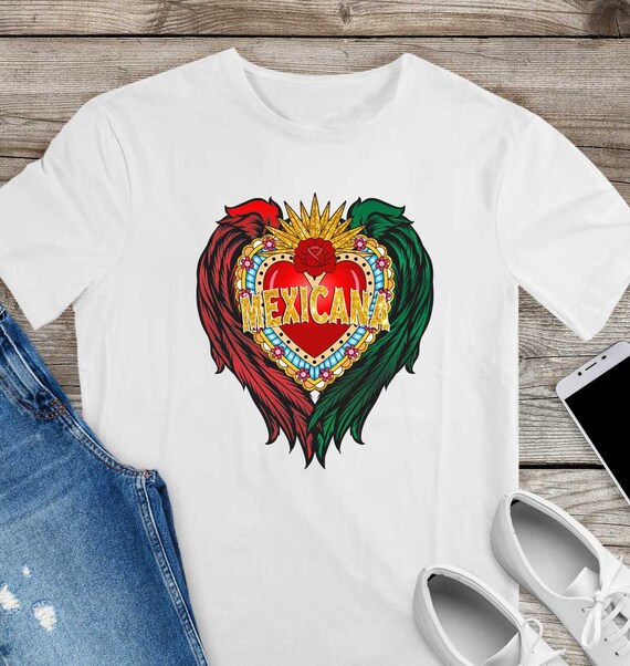 Mexicana De Corazon Tshirt Original Design Mexican By Heart Mexicana De Corazon Tshirt Original Design Mexican By Heart