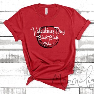Valentijnsdag blah blah blah / Christian / BELLA+CANVAS ® uniseks jersey T-shirt met korte mouwen