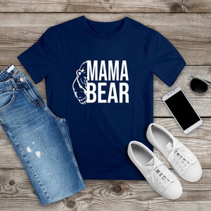 Mama Bär / Mutter Geschenk / lustiges Shirt / Unisex Jersey Kurzarm T-Shirt