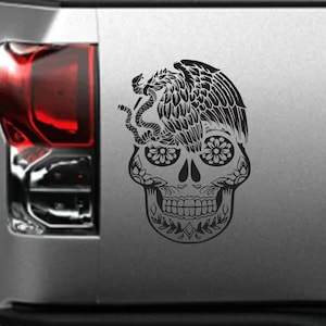 Mexican calavera con aguila decal / Hecho en mexico / Mexico custom decal / sticker / Mexico sign