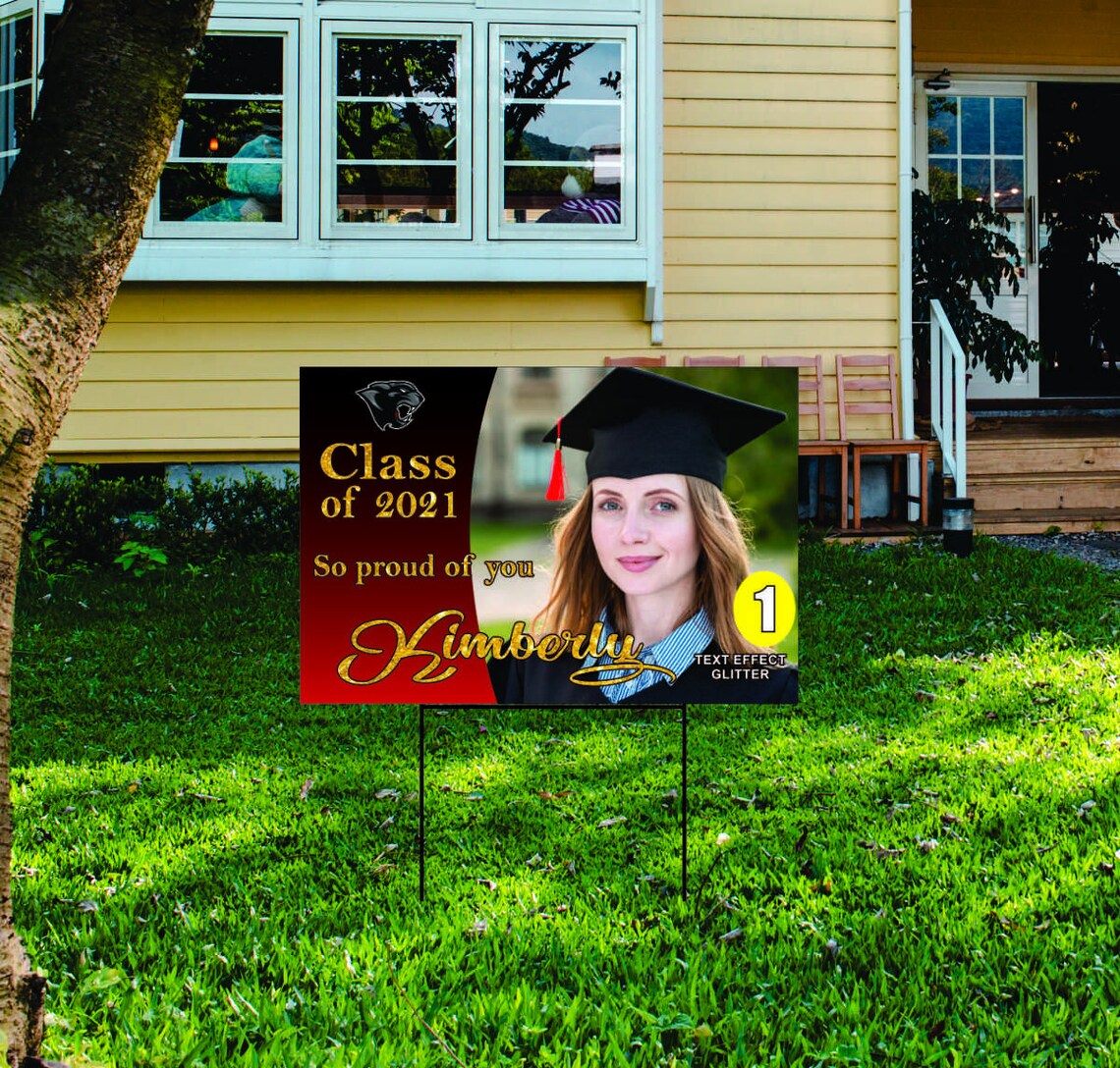 Custom Graduation Yard Sign 24X36 with H Stake / Senior Lawn Etsy