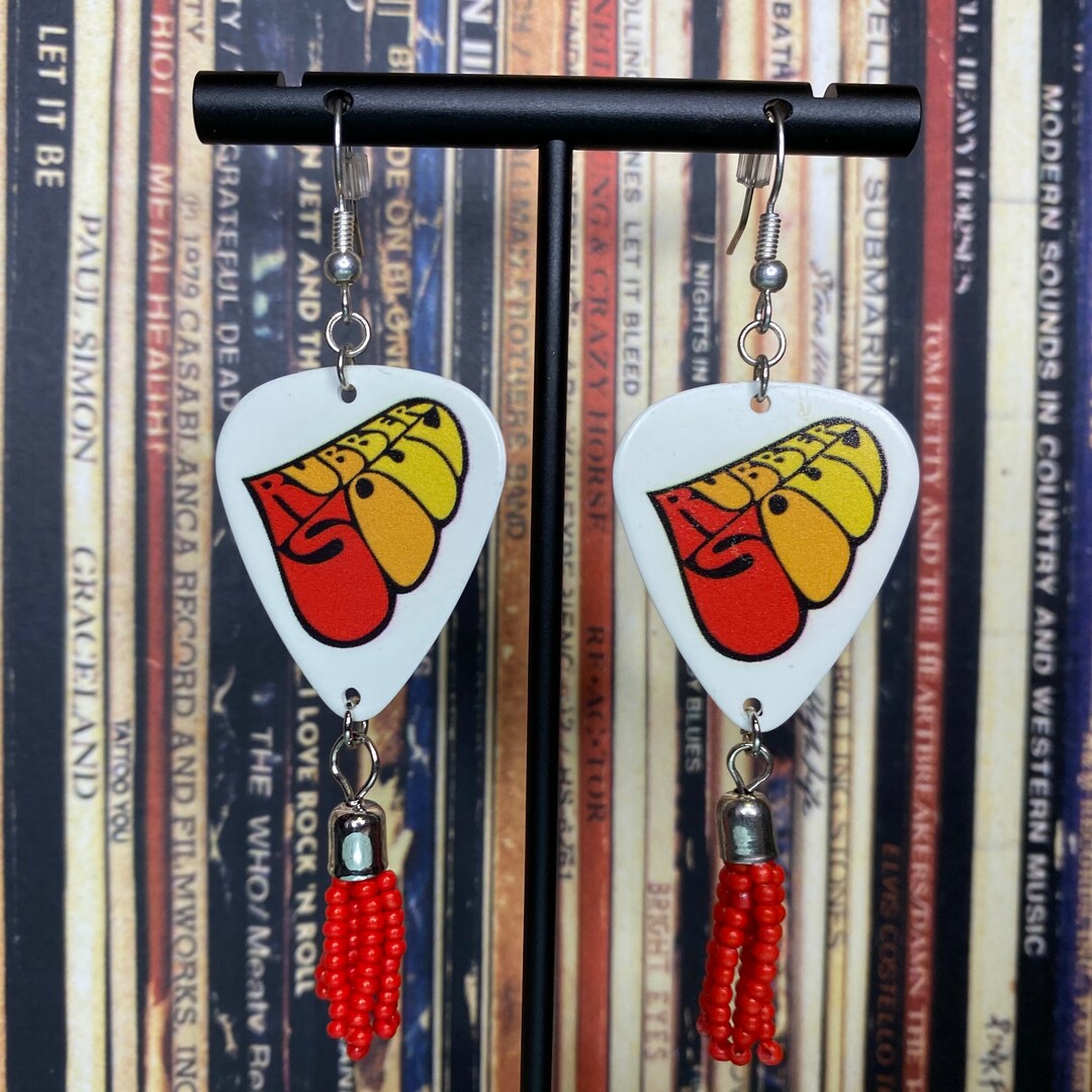 The Beatles Rubber Soul Guitar Pick Earrings Etsy