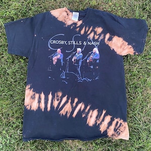 Bleach Stripe Crosby, Stills, and Nash 2015 Tour Tee