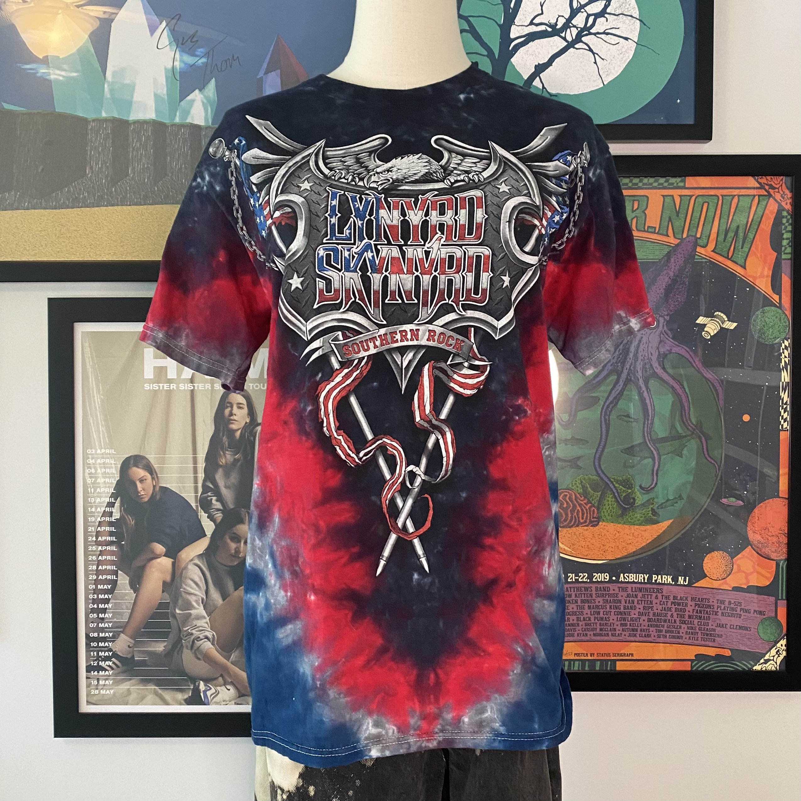 lynyrd skynyrd t shirt tie dye