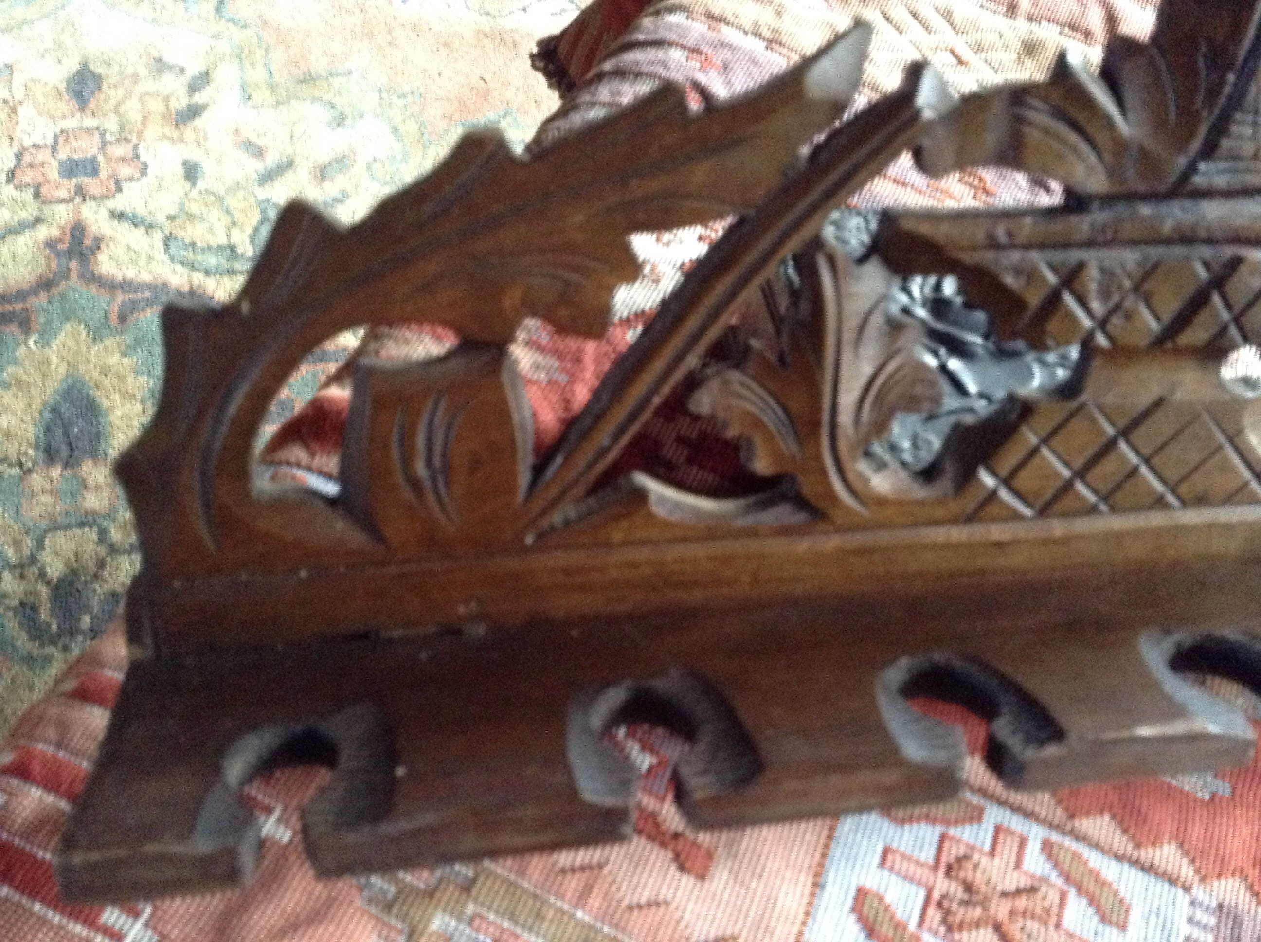 A Superb Carved Wood Victorian Pipe Rack. Etsy