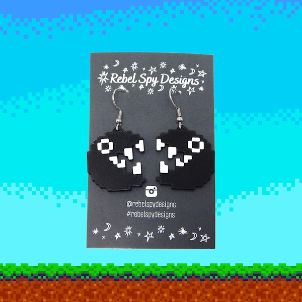 8-Bit Chain Chomp Earrings